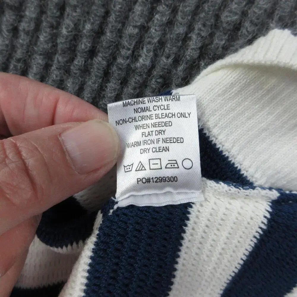 MUMU Sweater Cardigan Womens S Blue White Striped Button-Front Tight-Knit NWT